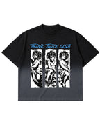 Black Ombré Wash Boxy Fit T-shirt Front Design