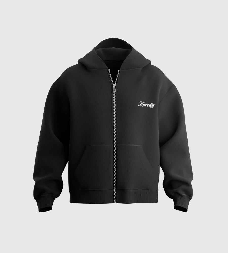 KOREDG BLACK FULL-SLEEVE ZIPPER