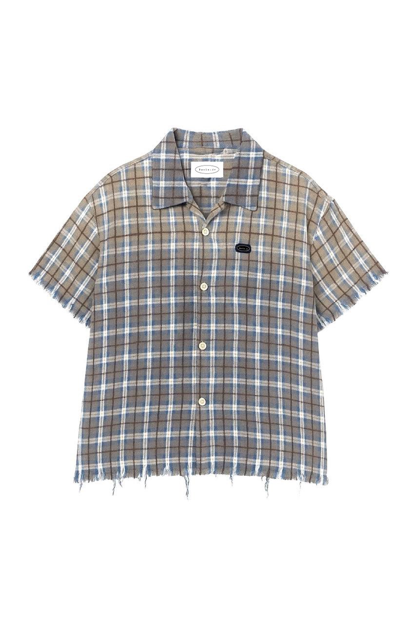 CROPPED VINTAGE CHECKED SHIRT