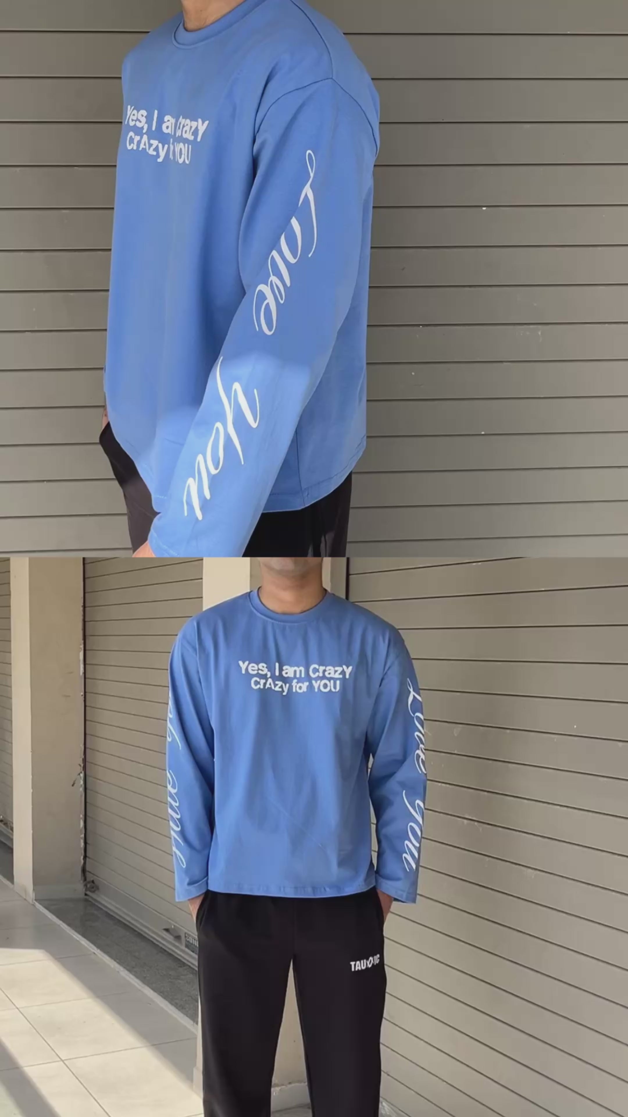 Crazy Boxy Long Sleeve - Ocean Blue