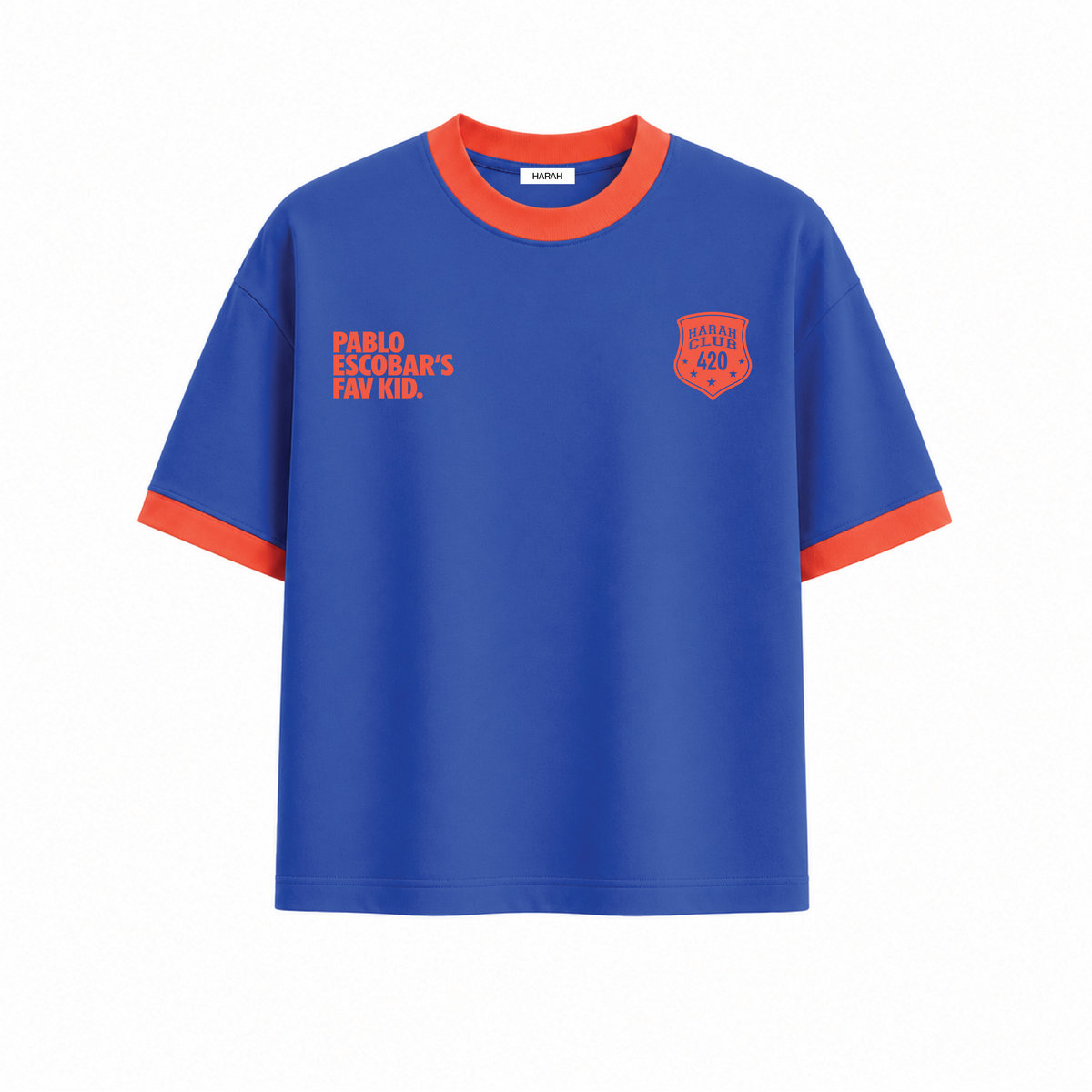 Harah Blue Ringer Tee Cropped