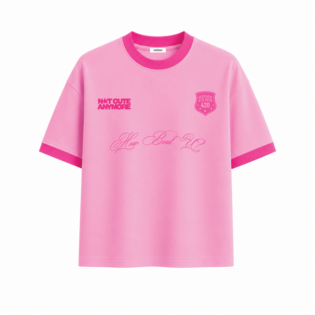 How Bout U Ringer Tee Cropped