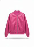 Pink leather jacket