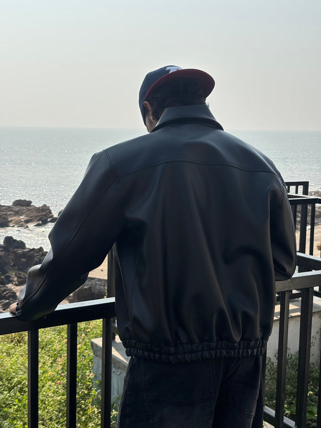 Vintage Black Bomber Jacket