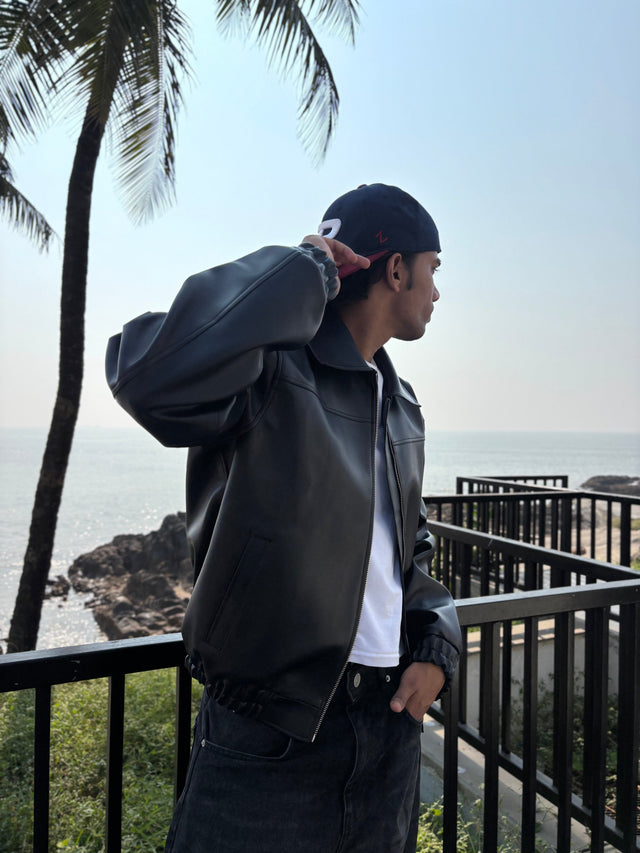 Vintage Black Bomber Jacket