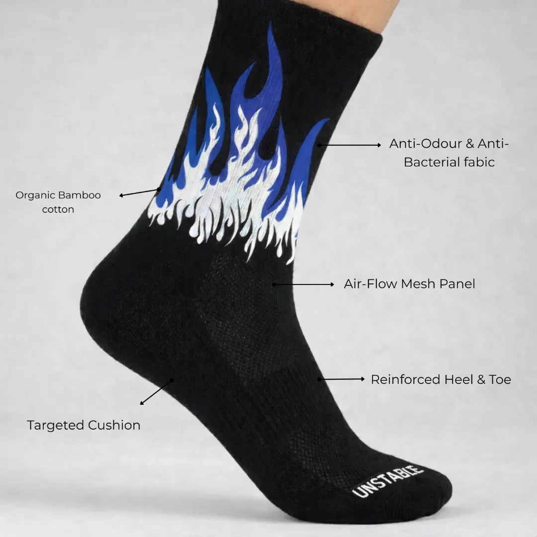 Blaze Away Crew Socks
