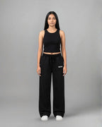 Straight Fit Track Pants - BlackTauxxic