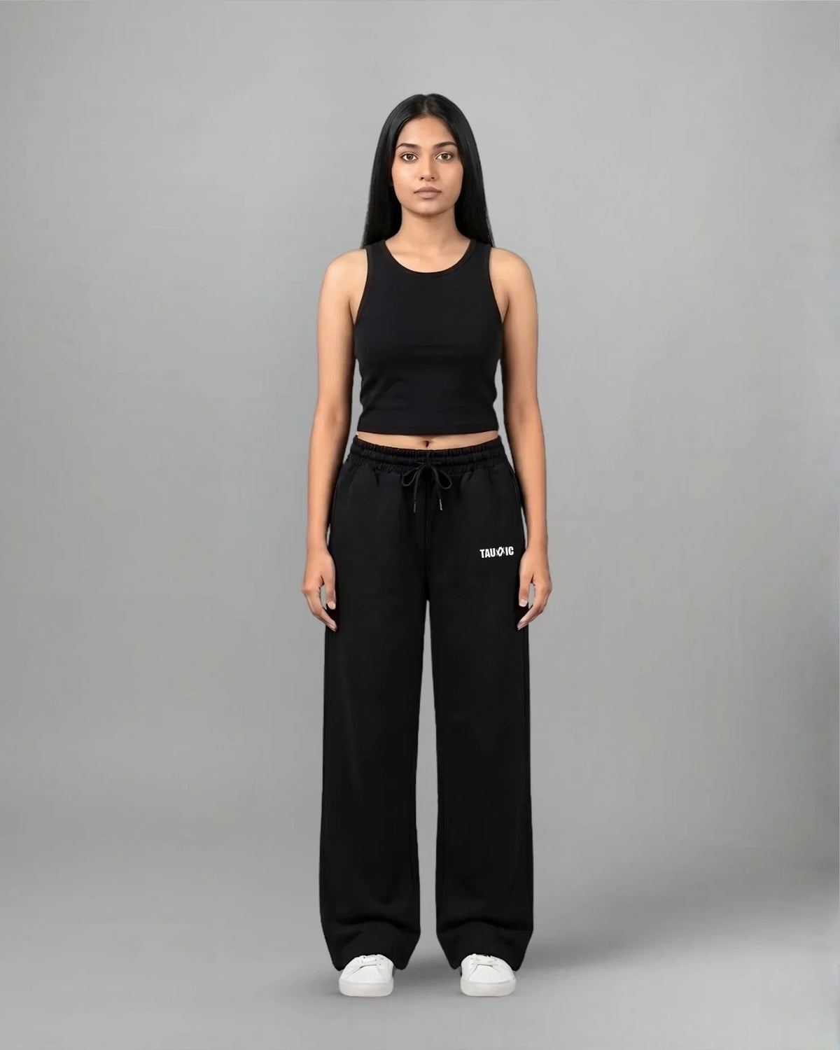 Straight Fit Track Pants - BlackTauxxic