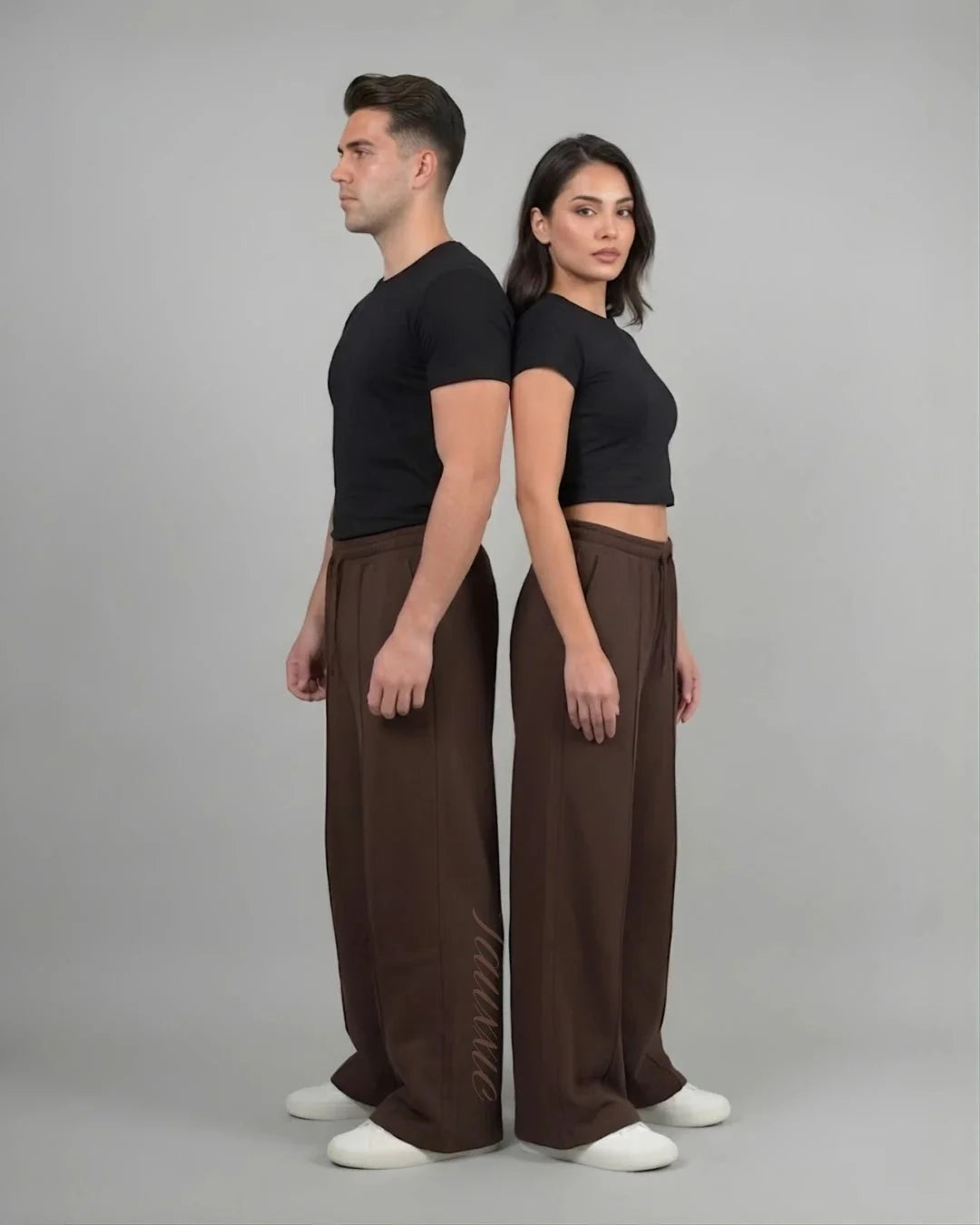 Wide Leg Lounge Pants - Coffee BrownTauxxic