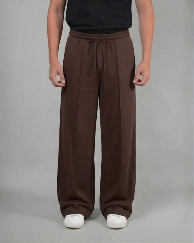 Wide Leg Lounge Pants - Coffee BrownTauxxic