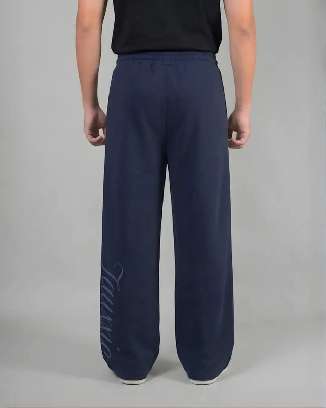 Wide Leg Lounge Pants - Navy BlueTauxxic