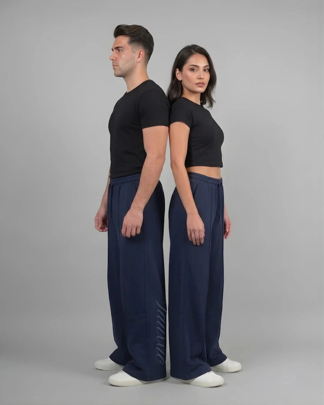 Wide Leg Lounge Pants - Navy BlueTauxxic