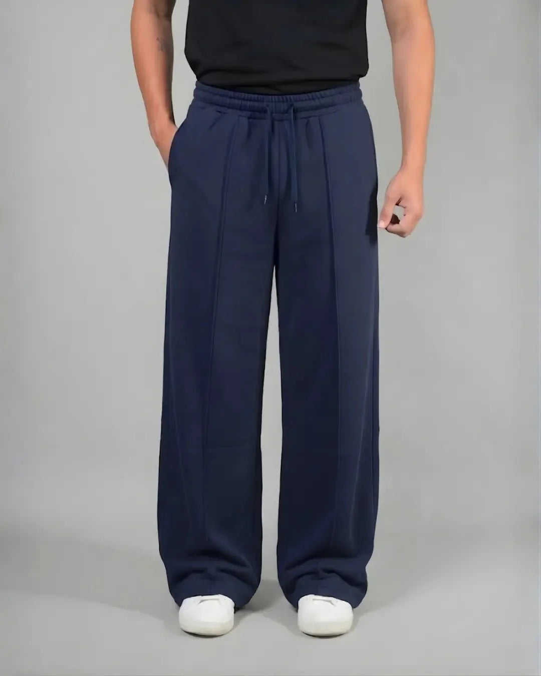 Wide Leg Lounge Pants - Navy BlueTauxxic