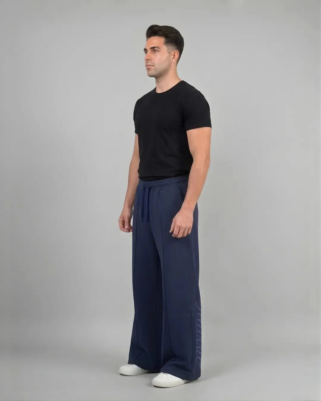 Wide Leg Lounge Pants - Navy BlueTauxxic